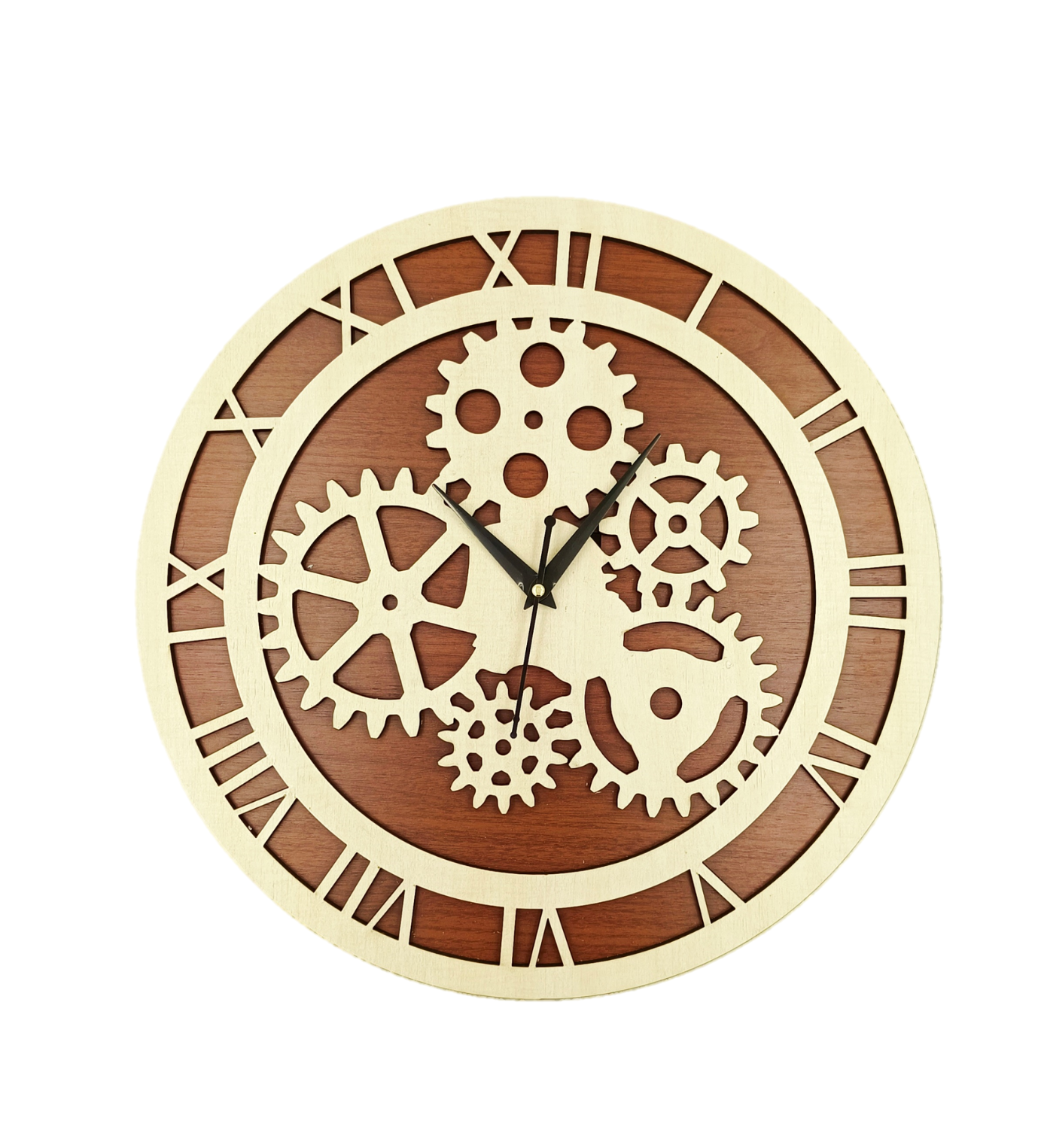 Wooden Silent Non-Ticking Wall Clock for Home Stylish Latest Designer Wall Clock for Home Living Room Bedroom Office Hall - Image 3